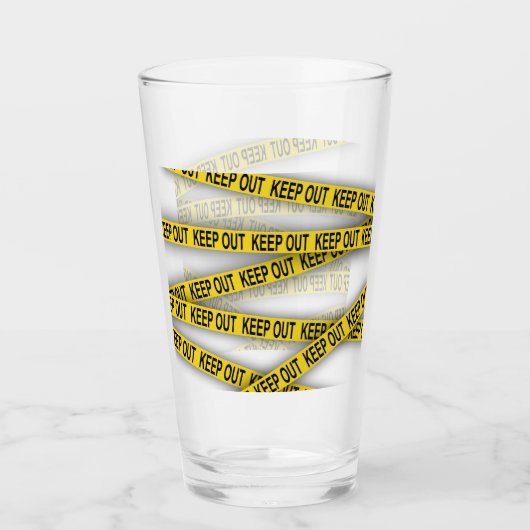 Verre Ne pas rester à l'écart ne pas traverser la bande (Devant)