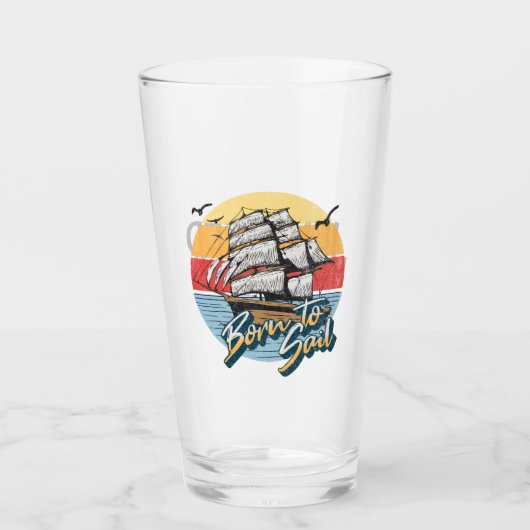 Verre Né pour naviguer (Devant)