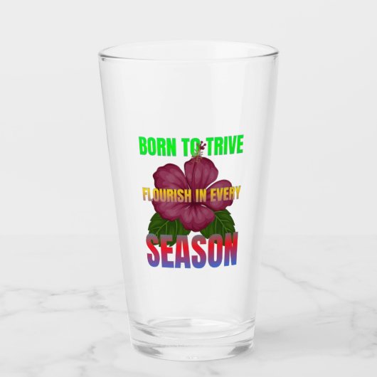 Verre Né pour prospérer Florish dans chaque saison (Devant)