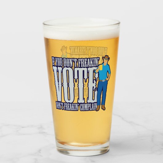 Verre Ne votez pas Ne vous plaignez pas (Dos (rempli))