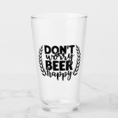 Verre Ne vous inquiétez pas de bière heureuse (Devant)