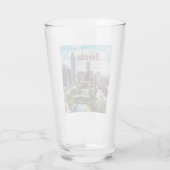 Verre Nebraska City Skyline Omaha (Dos)