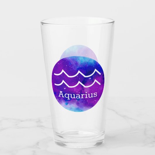 Verre Nebula spatiale Zodiac Aquarius (Dos)