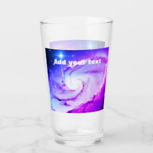 Verre Nébuleuse galaxie bleue rose violet ajoutez votre