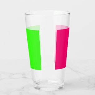 Verre Neon Green & Pink Pint Glass Cup - Personnalisable