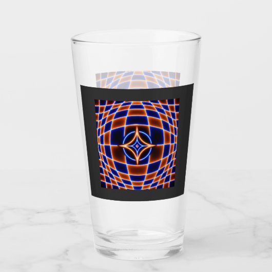 Verre Neon Vortex Star Optical Illusion – Blue Orange Gl (Devant)