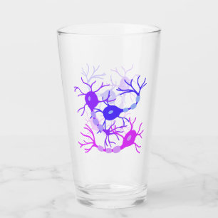 Verre Neurones Connectés Néon Violet