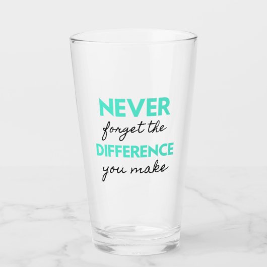 Verre Never Forget The Difference You Make 2 (Devant)