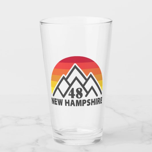 Verre New Hampshire 48 Retro Mountain (Devant)