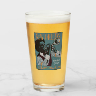 Verre New Orleans Music texte personnalisé