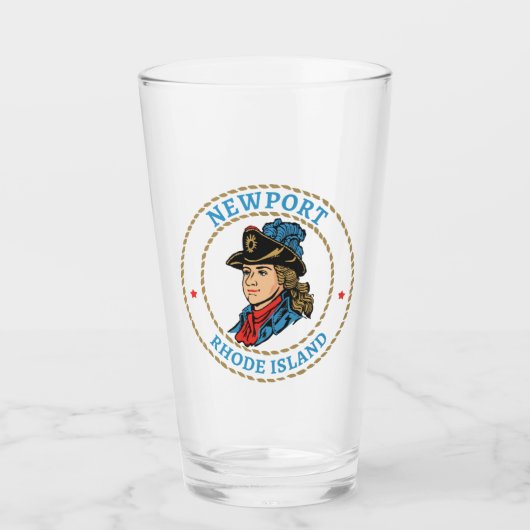 Verre Newport Rhode Island Colonial (Devant)