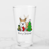 Verre Noël 2 Pembroke Welsh Corgi (rouge 1) Tree Cute (Dos)