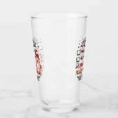 Verre Noël amusant gnome mot art (Gauche)