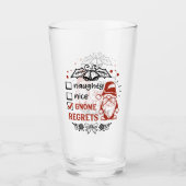 Verre Noël amusant gnome mot art (Devant)