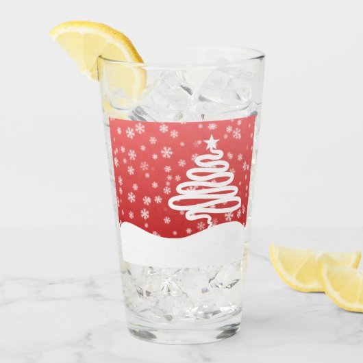 Verre Noël blanc (Devant glace)