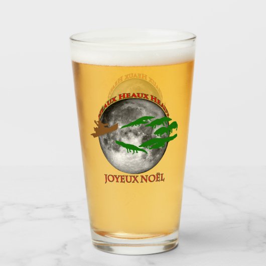 Verre Noël cajun (Devant (rempli))