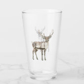 Verre Noël Cerf rustique (Dos)