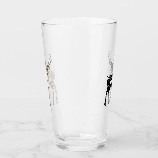 Verre Noël Cerf rustique (Droite)