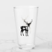 Verre Noël Cerf rustique (Devant)