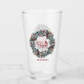 Verre Noël de Noël 'Tis Season Script Monogramme (Devant)