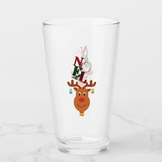 Verre Noel Deer Bells Bauble Rudolf Snowflakes Noël (Dos)