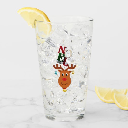 Verre Noel Deer Bells Bauble Rudolf Snowflakes Noël (Devant glace)