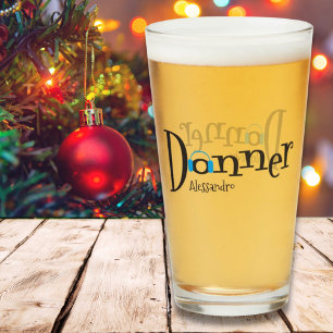 Verre Noël Donner Santas Reindeer Head Phones Glass