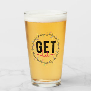 Verre Noël drôle éclaté