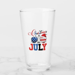 Verre Noël en juillet Funny Santa Xmas 4 juillet