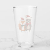 Verre Noël/hiver Mignonne Ours et renard (Dos)