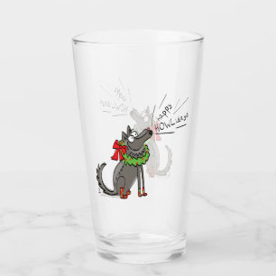 Verre Noël Loup Joyeux Howlidays Drôle