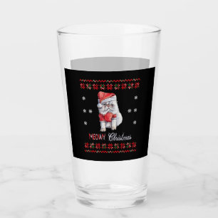 Verre Noël Meowy, Amoureux des chats Joyeux Noël