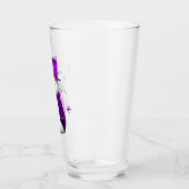 Verre Noël mignon de bonhomme de neige pourpre (Gauche)