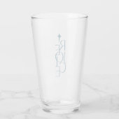 Verre Noël moderne, typographique REJOIX & étoile (Dos)