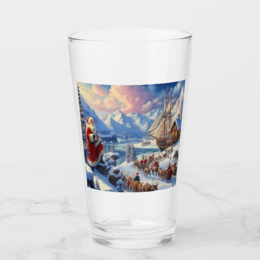 Verre Noël Père Noël 6 (Devant)