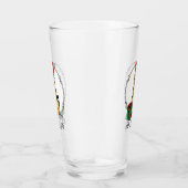 Verre Noël Père Noël Airedale Terrier HO HO Cher (Droite)