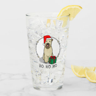 Verre Noël Père Noël Wheaten Terrier (blé 1b2) mignonne