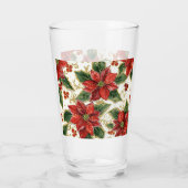Verre Noël Rouge Poinsettia (Dos)