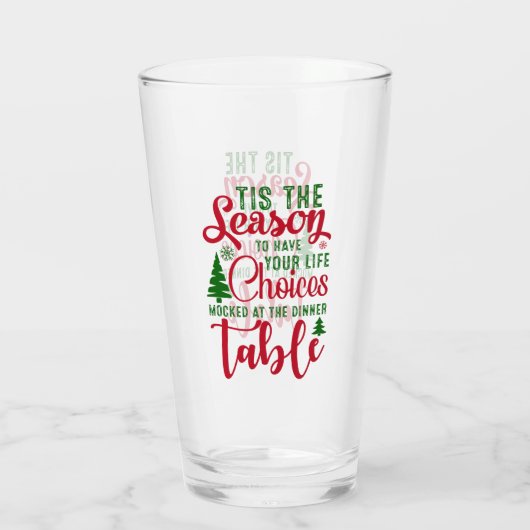 Verre Noël saison de design de choix (Dos)