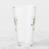 Verre Noël Simple Joie Rouge Vert mignon Flocon de neige (Gauche)