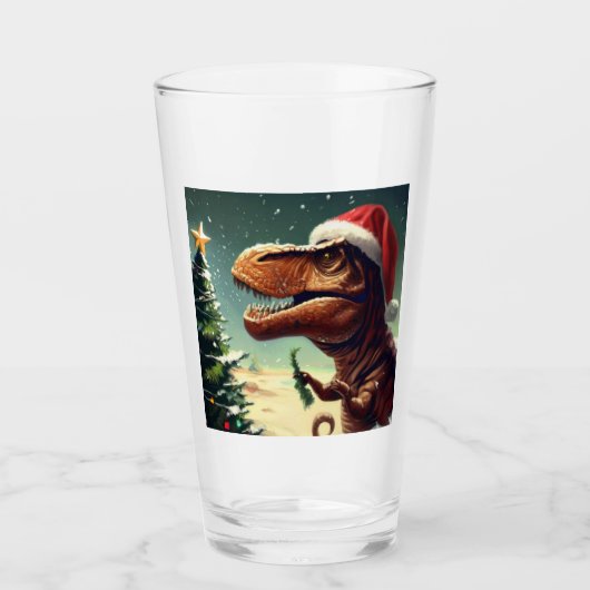 Verre Noël T-Rex 4 (Devant)