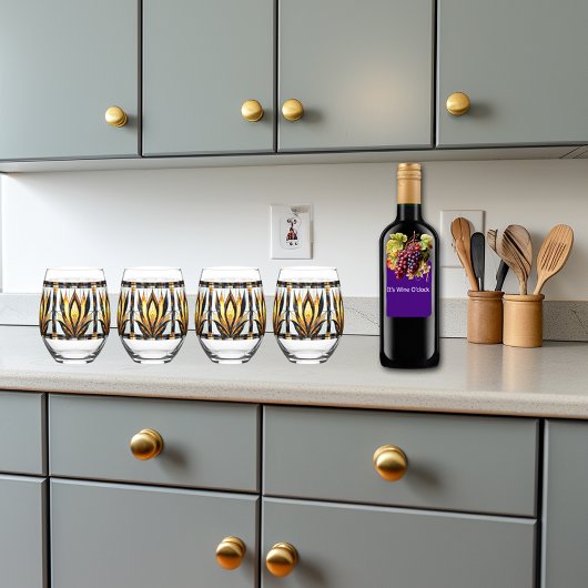 Verre Noir Art Déco