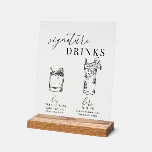 Verre noir & blanc élégant et moderne (Angle)