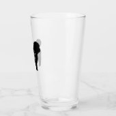 Verre Noir Chien Tzu Chien Silhouette Personnalisé (Gauche)