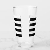 Verre Noir et blanc barrés (Gauche)