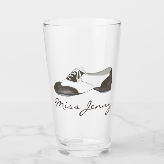 Verre Noir et blanc Oxford Tap Dance Chaussure Enseignan (Devant)