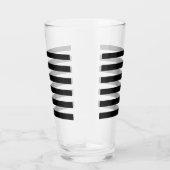 Verre noir et blanc rayé (Droite)