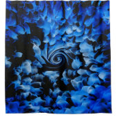 Verre noir et bleu Abstrait rideau de douche (Devant)