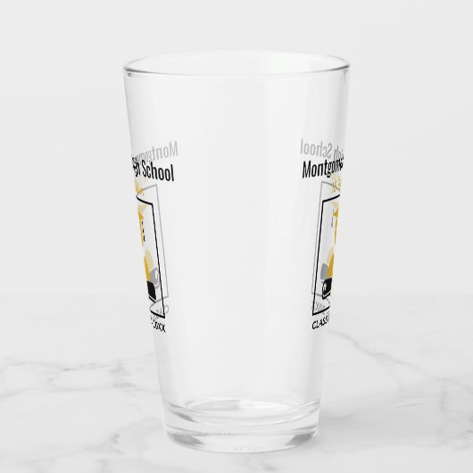 Verre noir fait sur commande d'or de réunion (Gauche)