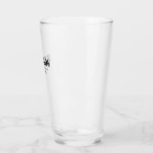 Verre Noir moderne Nom simple Groomsmen personnalisé (Gauche)